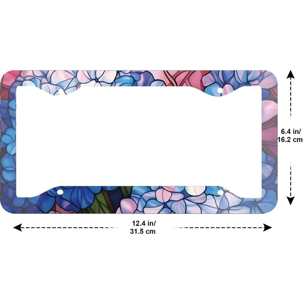 Paquete de 2 Marcos de Placa de Licencia Floral LYUQAPZ