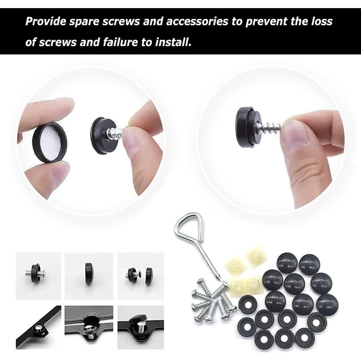 Paquete de 2 Marcos de Placa de Licencia Floral LYUQAPZ