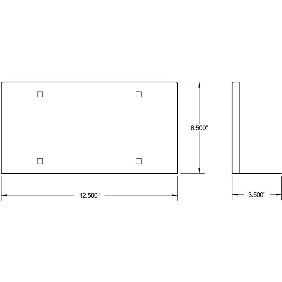 Soporte de Placa de Licencia Acero Inoxidable Genérico 1 Placa