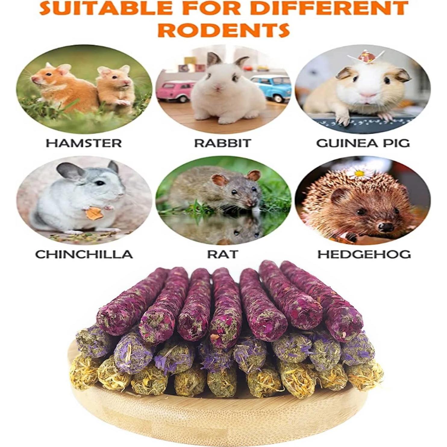 Juguetes para Conejos y Cobayas KL852 - 30 Piezas Naturales