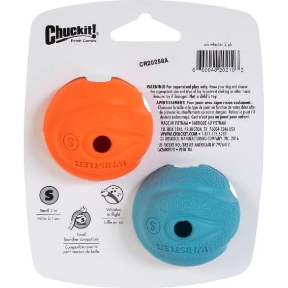 Pelota Silbante Chuckit! para Perros Pequeños 5 cm - Paquete de 2