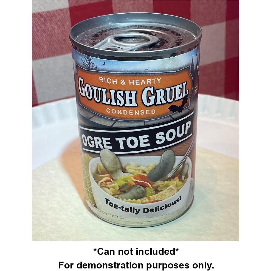 Paquete de 5 Etiquetas de Lata de Sopa de Broma Halloween