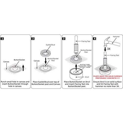 Kit de Botones a Presión HuBB Hardware - 101 Piezas