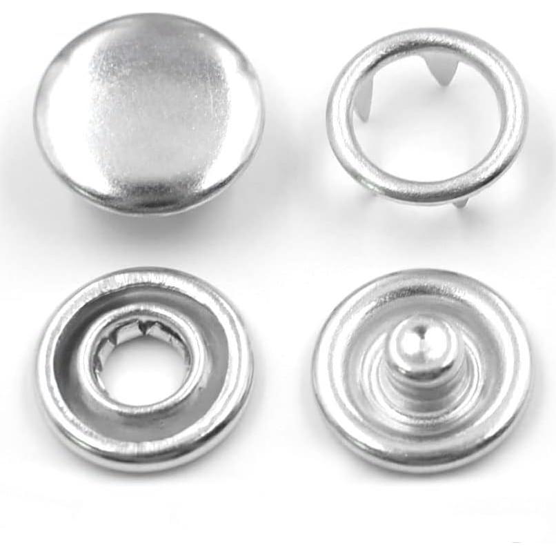 Kit de Botones de Prong HOBBY TRENDY 600 Piezas 9.5 mm