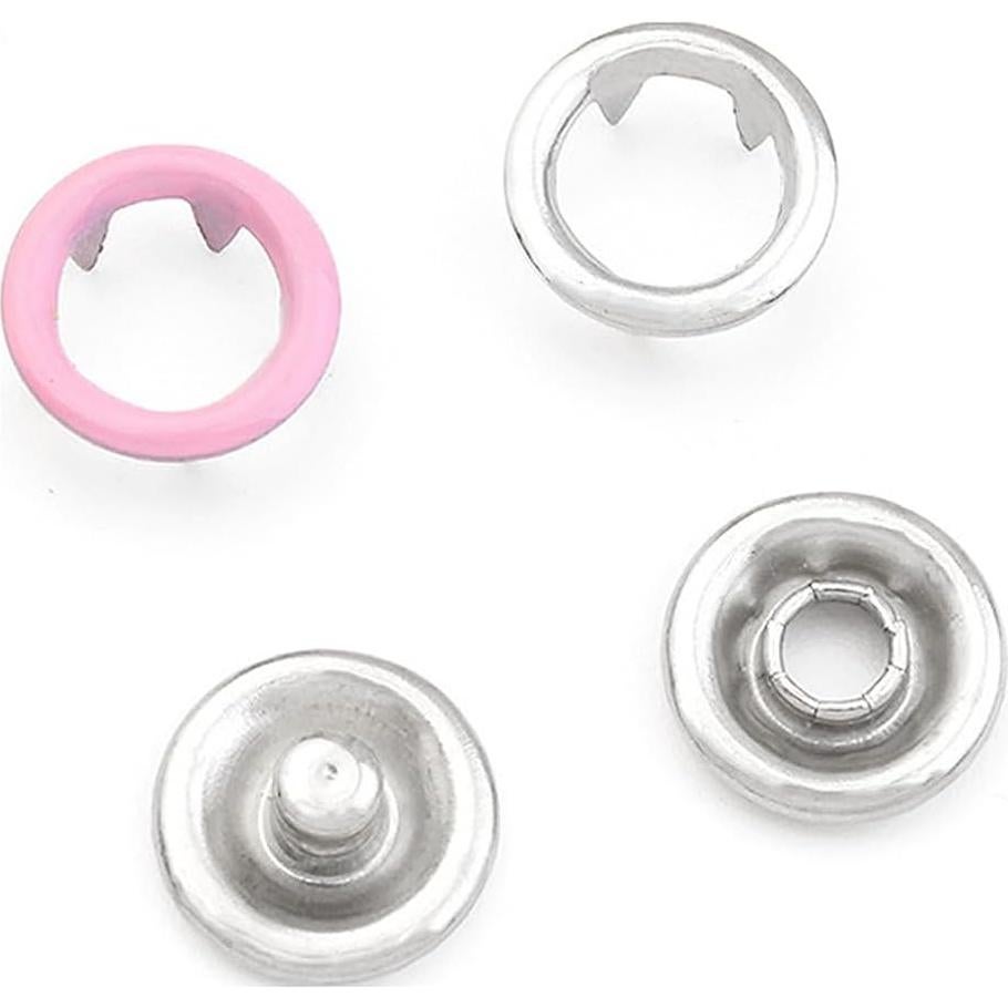 100 Botones de Presión de Metal YIGUANXIN 9.5mm 10 Colores