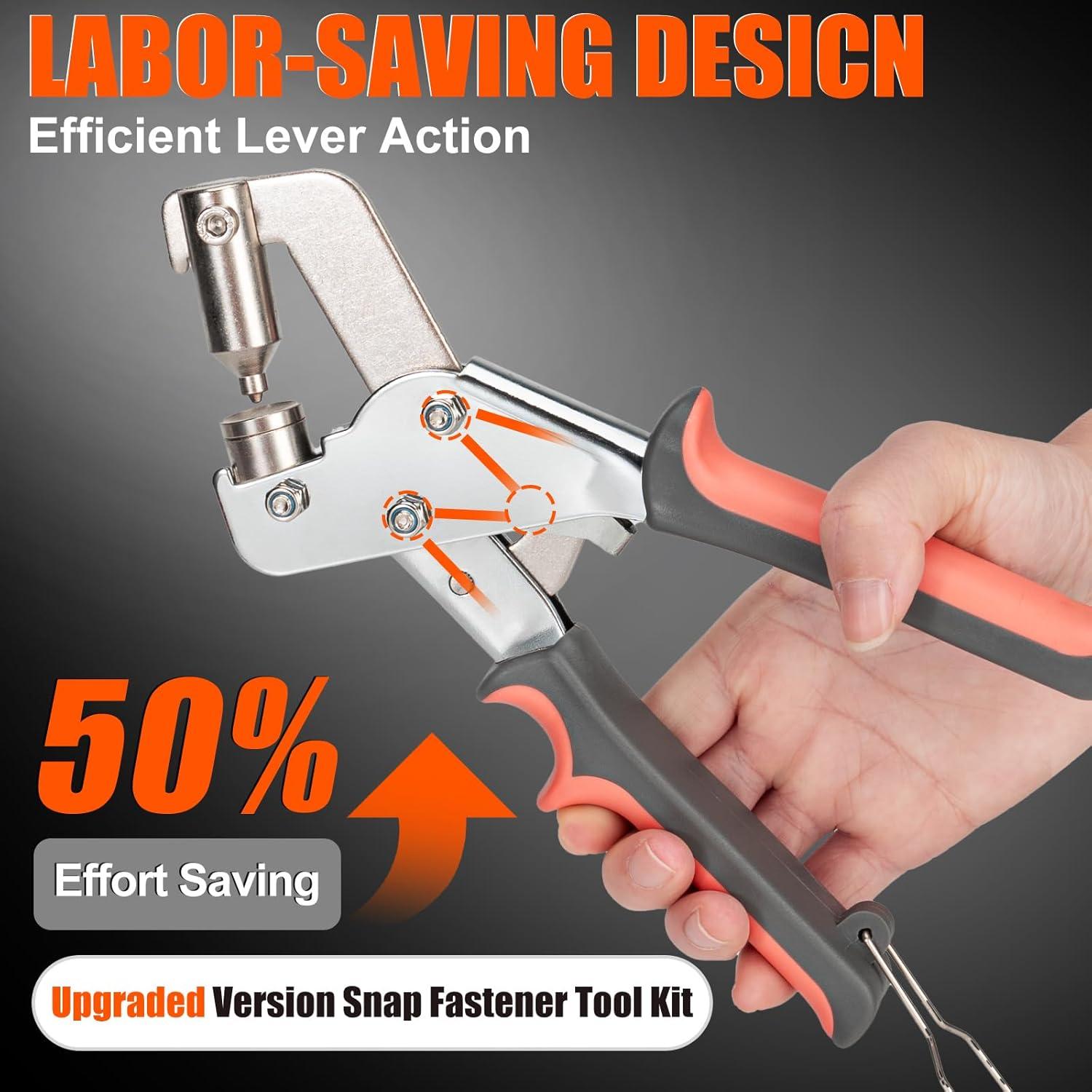 Kit de Herramienta de Botón a Presión Yewltvep con Estuche