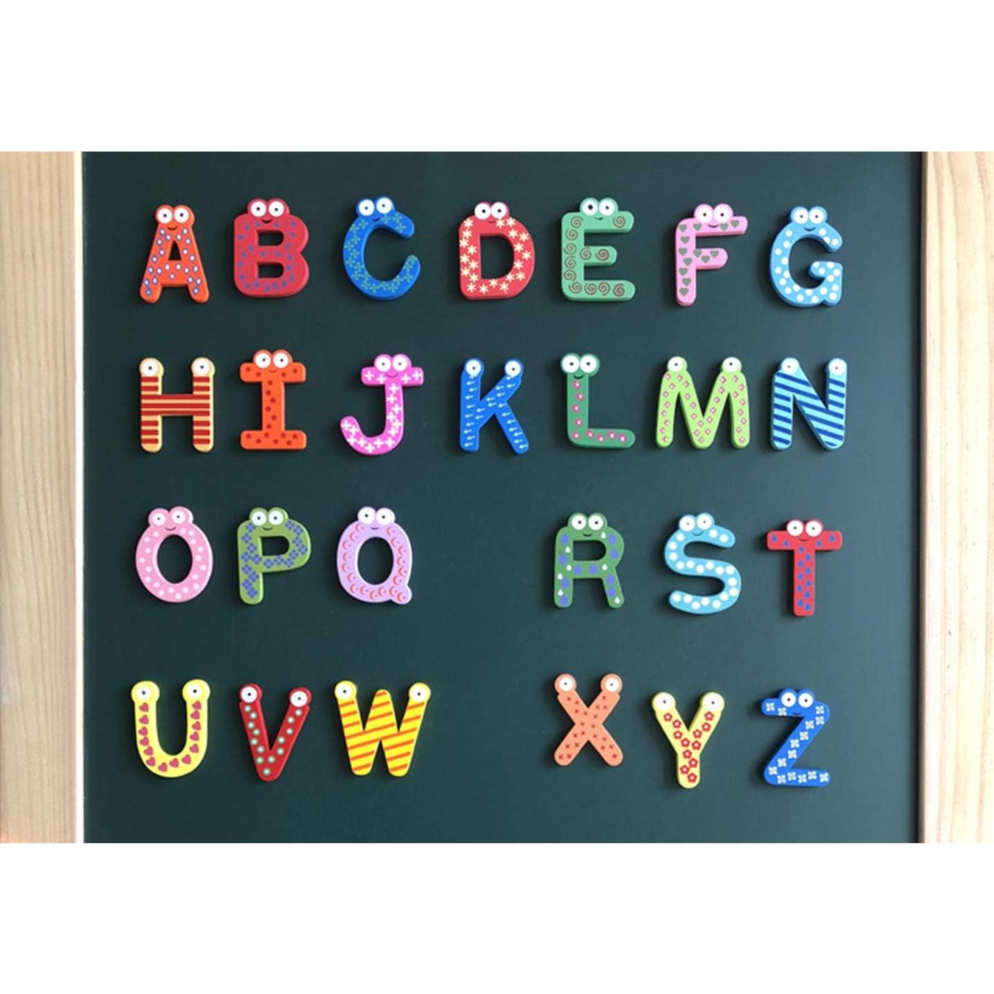 Imanes de Madera Letras ABC PENTA ANGEL 26 Pcs Educativos