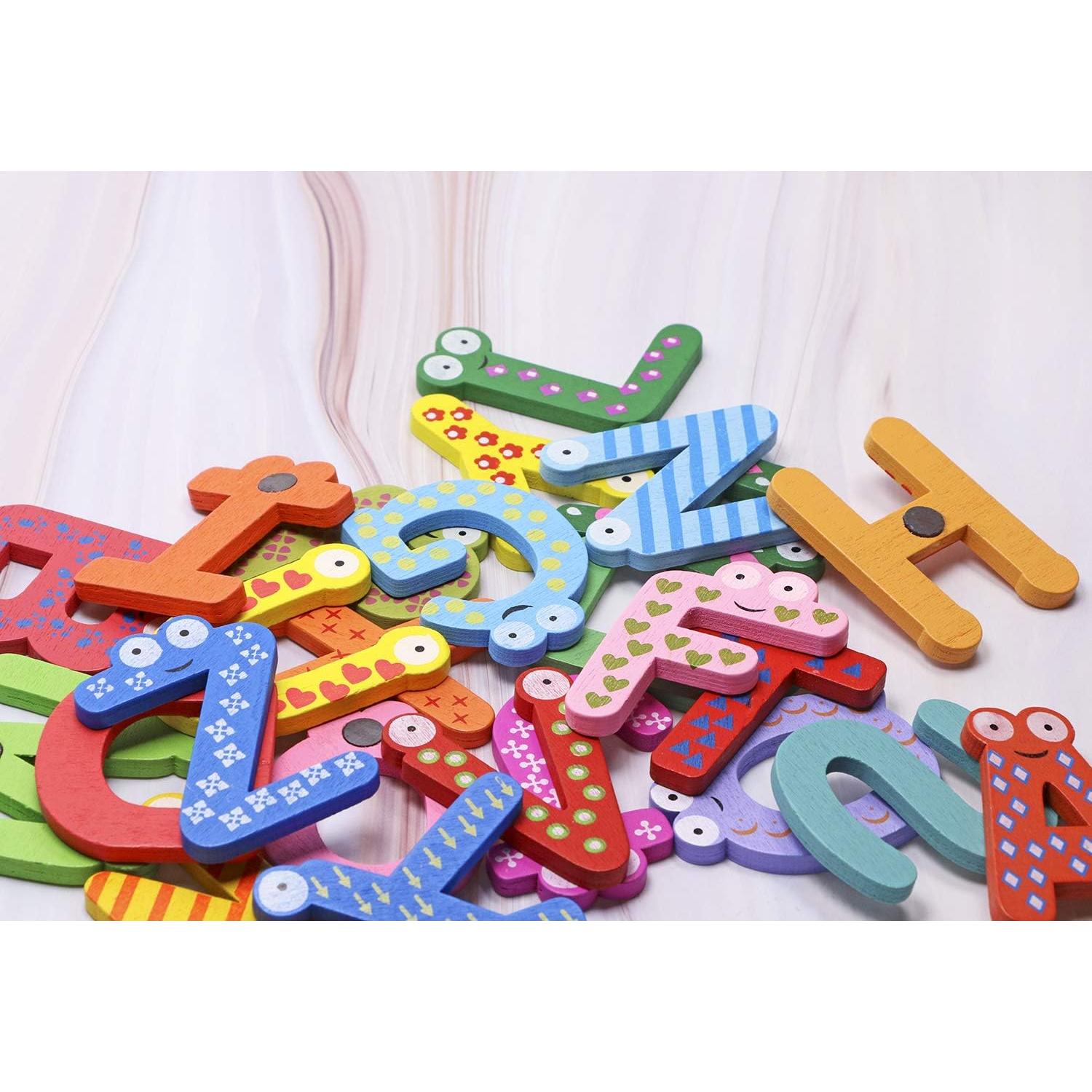 Imanes de Madera Letras ABC PENTA ANGEL 26 Pcs Educativos