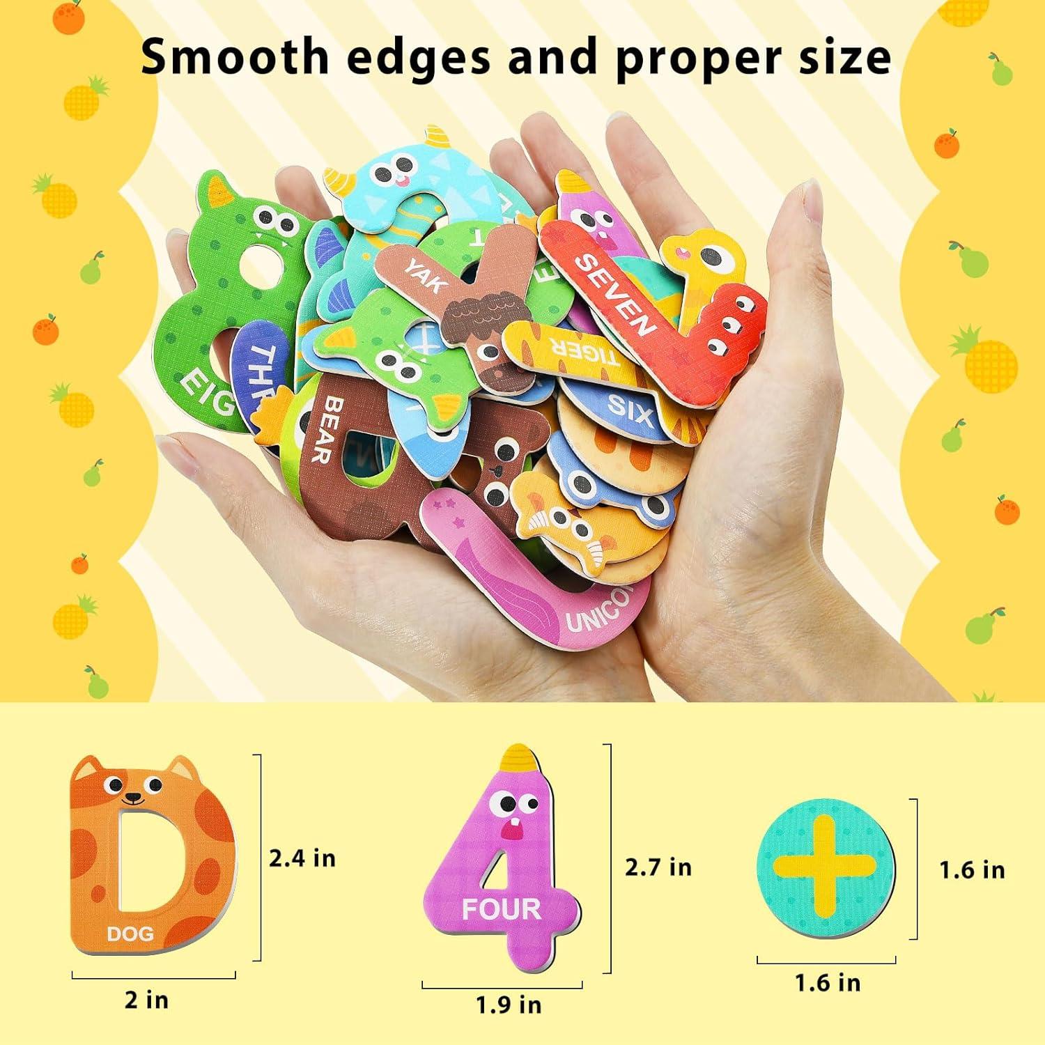 Cocurb 52 Piezas Letras y Números Magnéticos para Niños