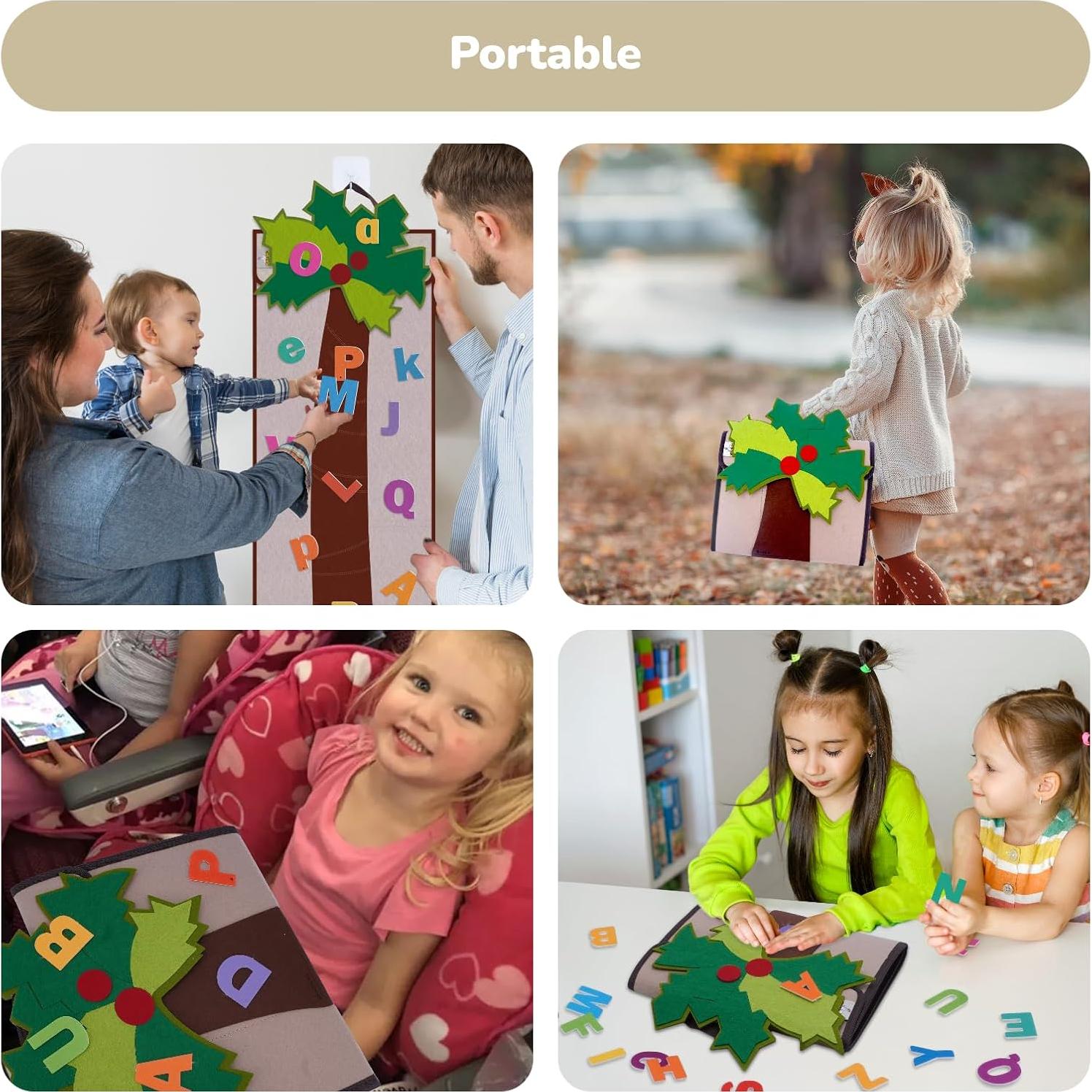 Bolsa de Alfabeto CHEFAN Árbol de Coco para Educación Temprana