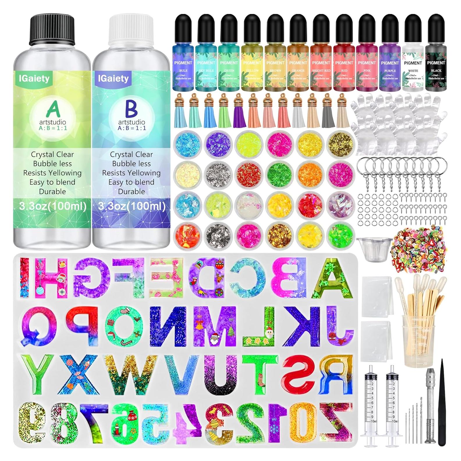 Kit de Inicio Molde Alfabeto Resina IGaiety 169 Piezas