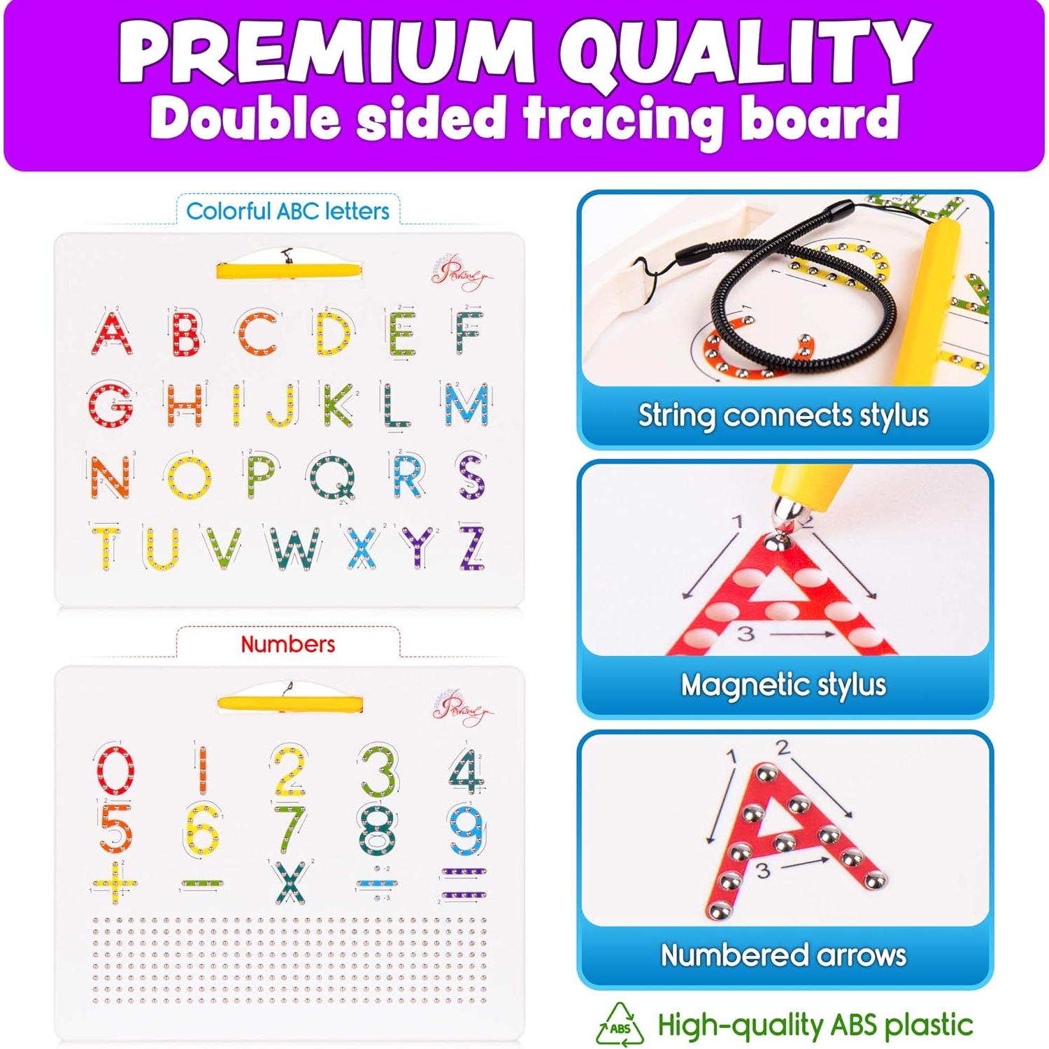 Tablero Magnético de Trazado Povitrulya - Letras y Números