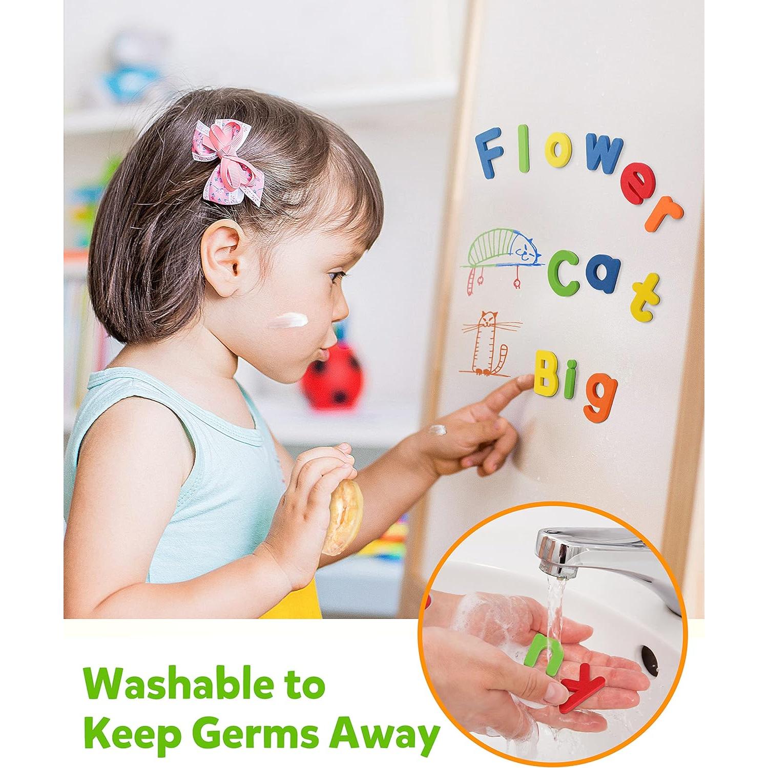 Coogam Letras y Números Magnéticos EVA 78 Piezas Colorido