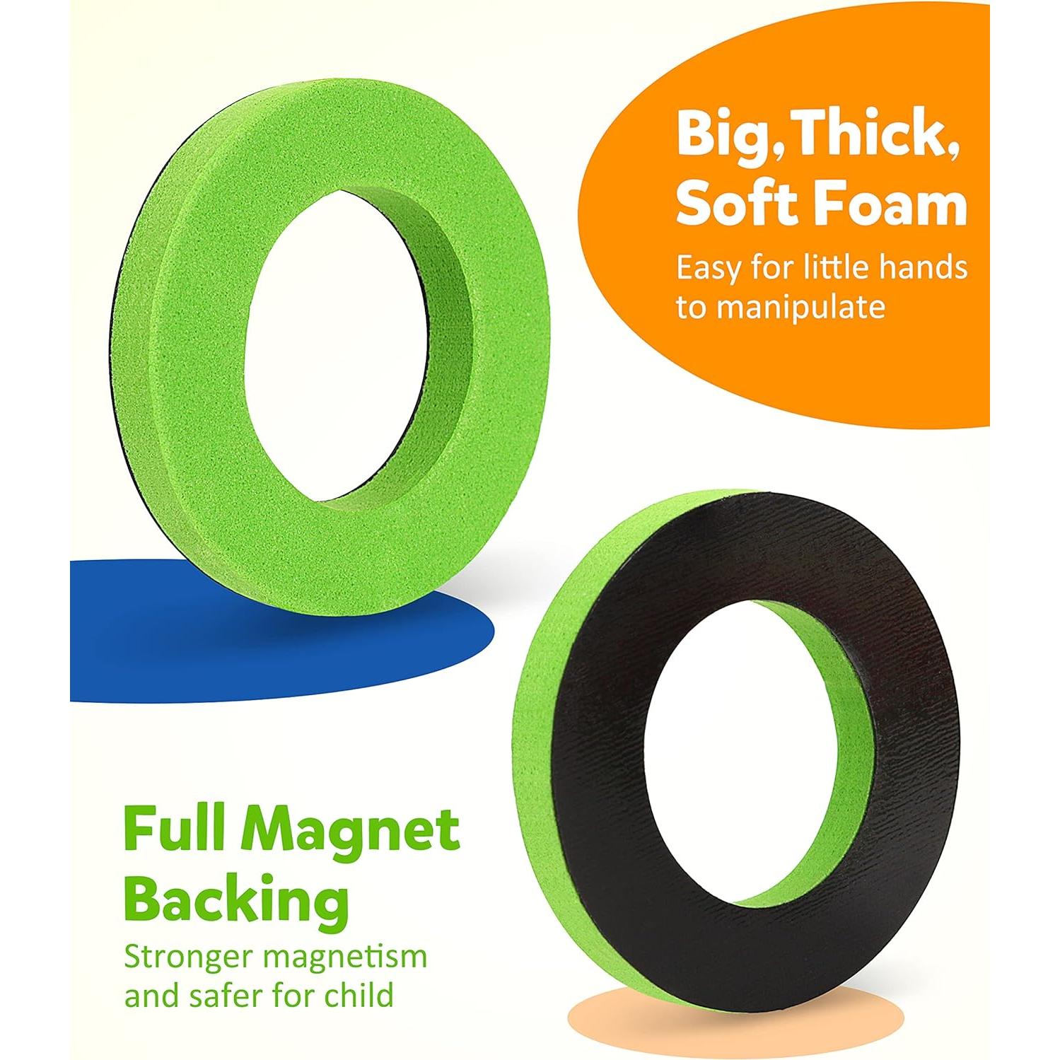 Coogam Letras y Números Magnéticos EVA 78 Piezas Colorido