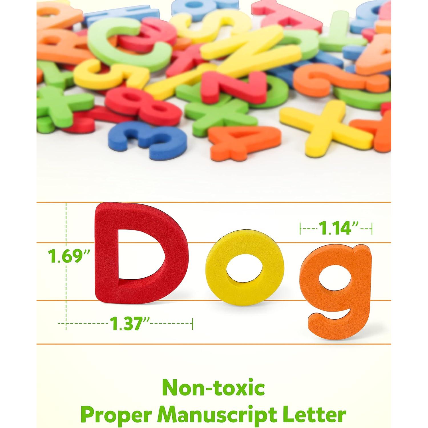Coogam Letras y Números Magnéticos EVA 78 Piezas Colorido
