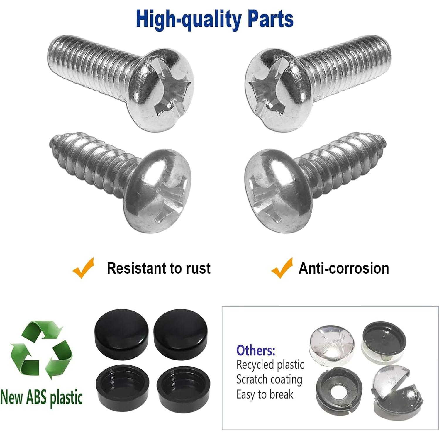 Marcos de Placas de Licencia BGMVFK con Bandera Americana - 2 Piezas