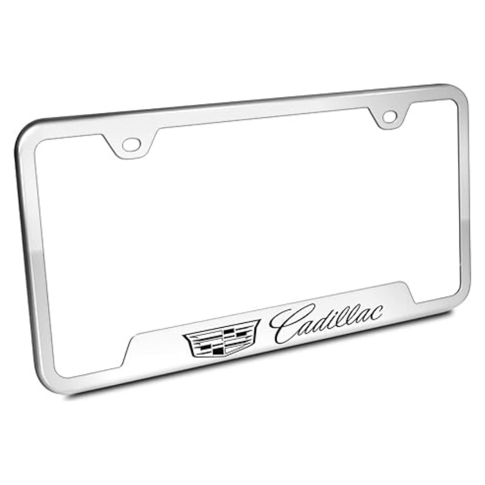 Marco de Licencia Acero Inoxidable Au-Tomotive Gold Cadillac