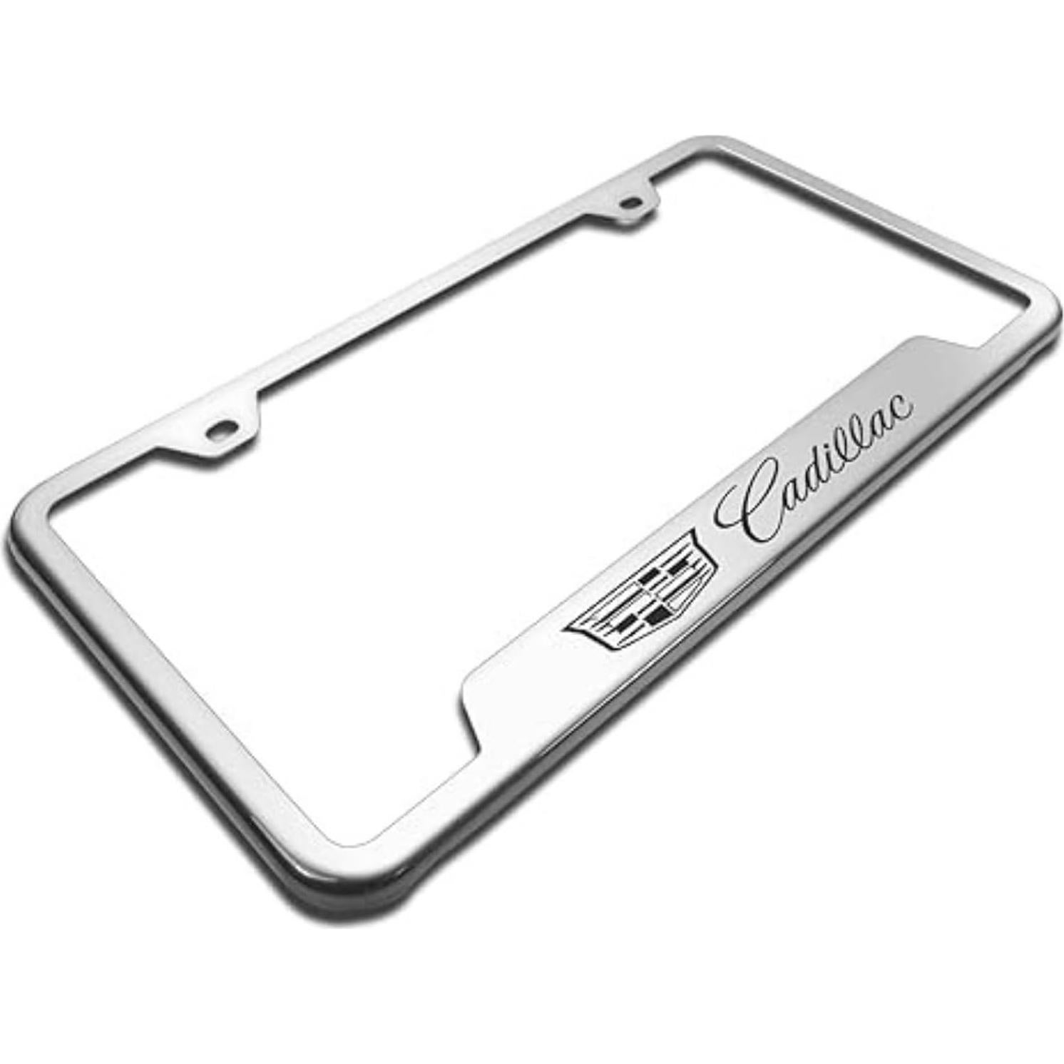 Marco de Licencia Acero Inoxidable Au-Tomotive Gold Cadillac