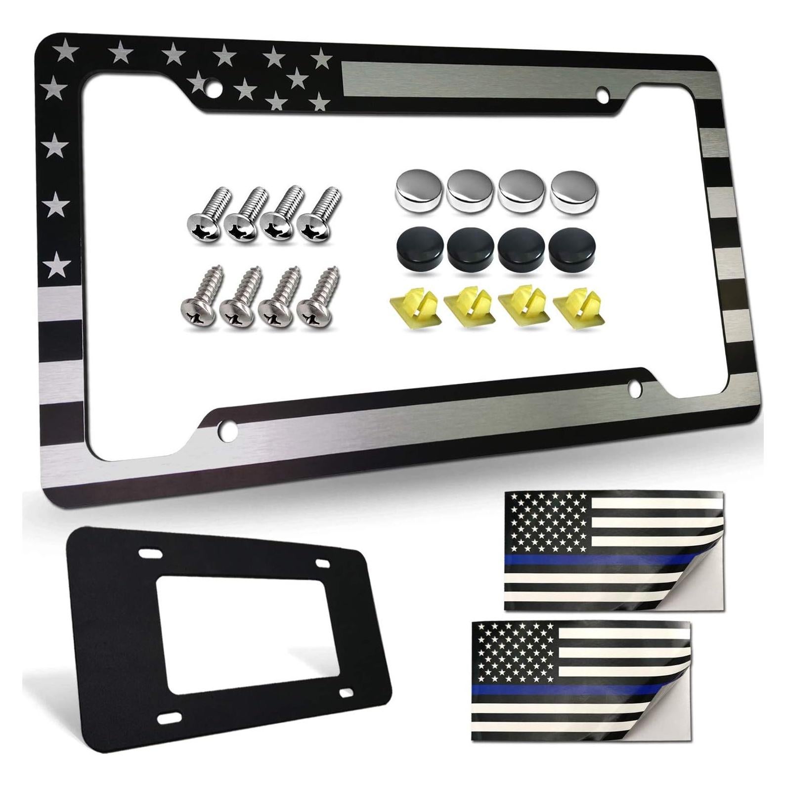 Marco de Placa de Licencia Patriótico FBJTDQ - Aluminio 30.48x15.24 cm