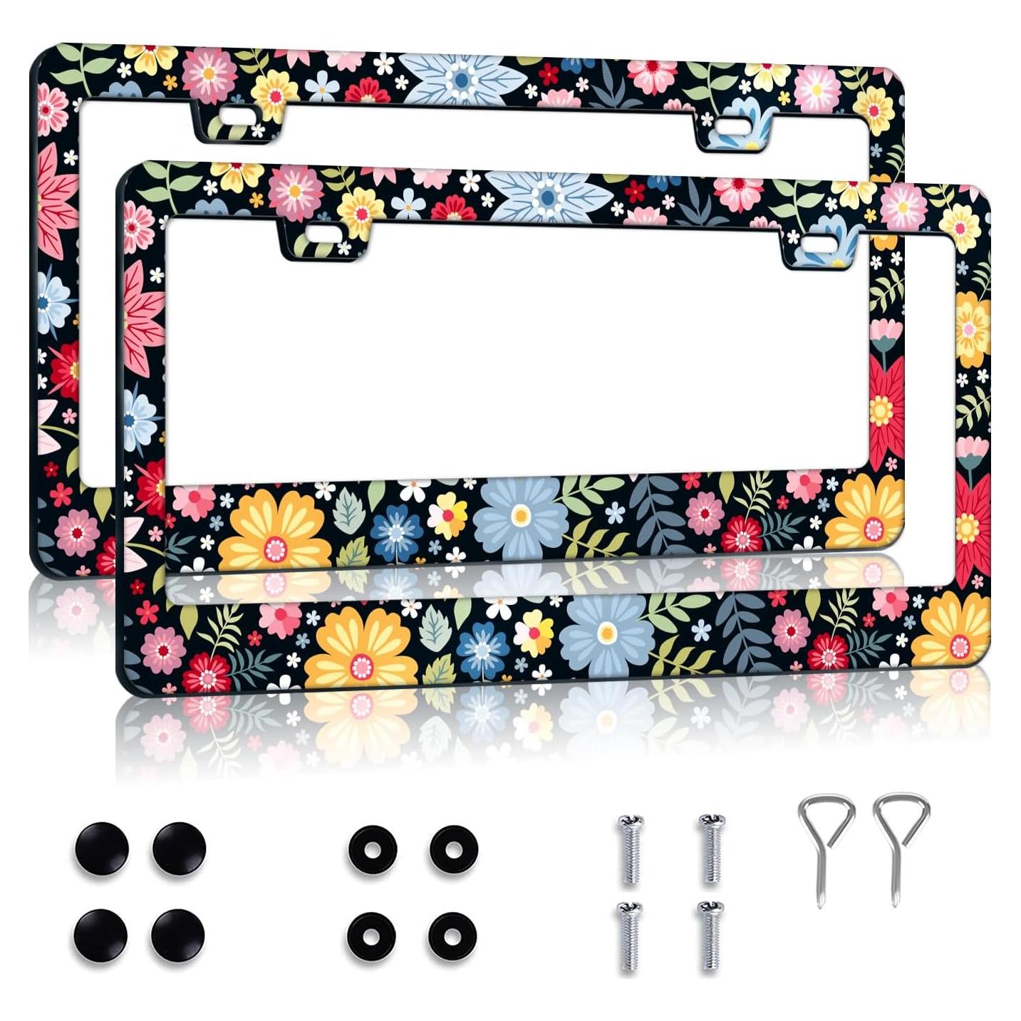 Marco de Placa de Licencia Floral Casuru 31 x 16 cm