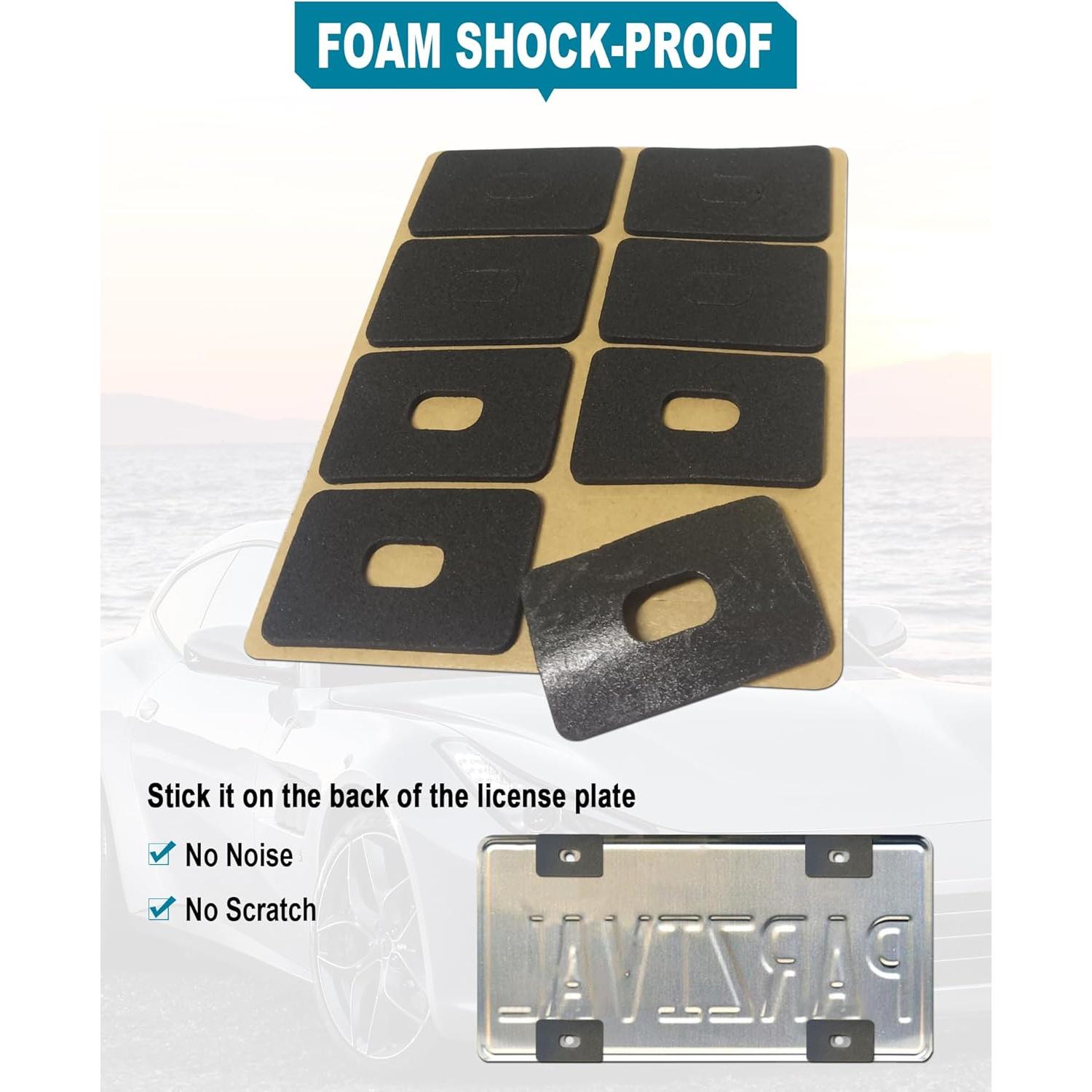 Marco de Placa de Licencia RCKJNJ Fibra de Carbono - Paquete de 2