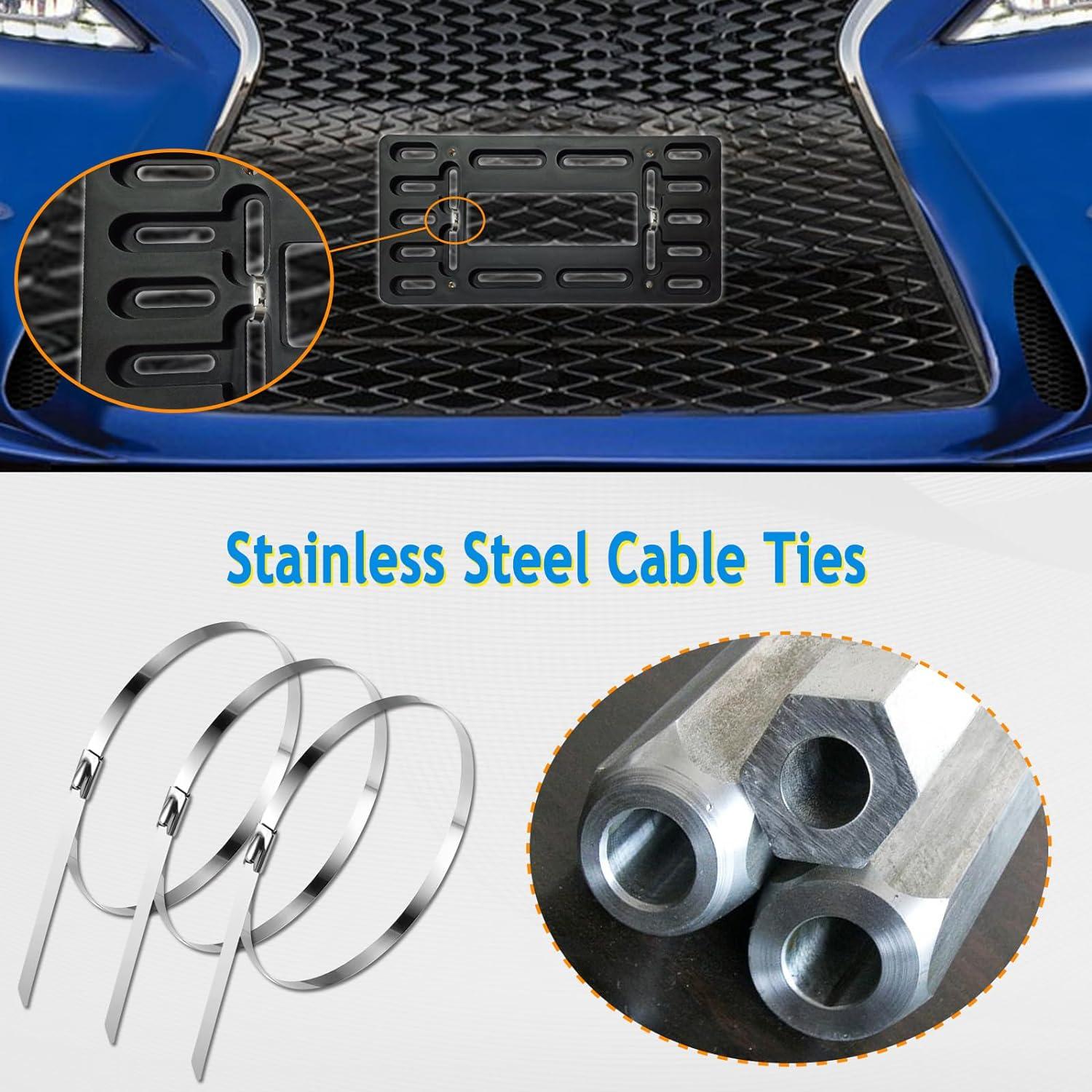 Soporte de Placa de Licencia Frontal Aootf - Kit Universal Antirrobo