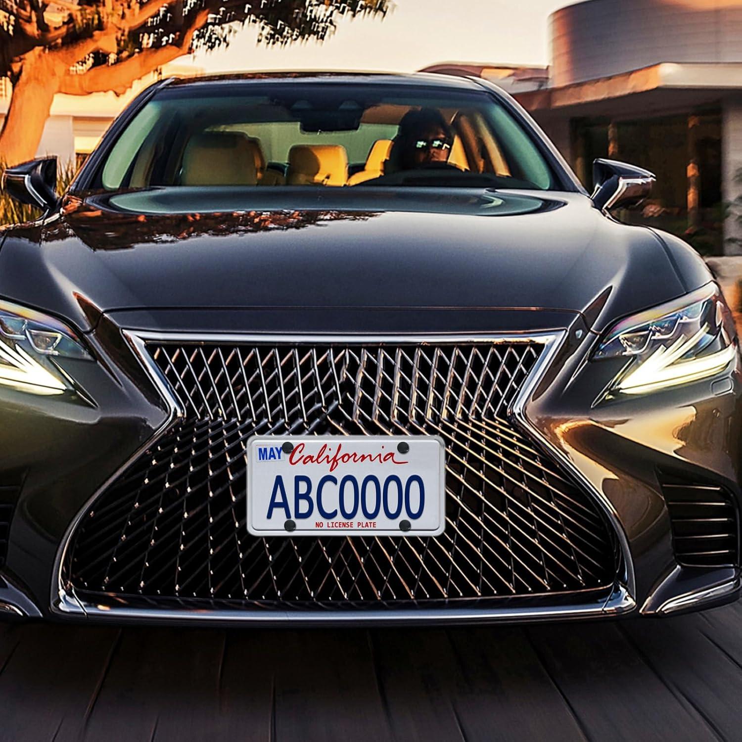 Soporte de Placa de Licencia Frontal Aootf - Kit Universal Antirrobo