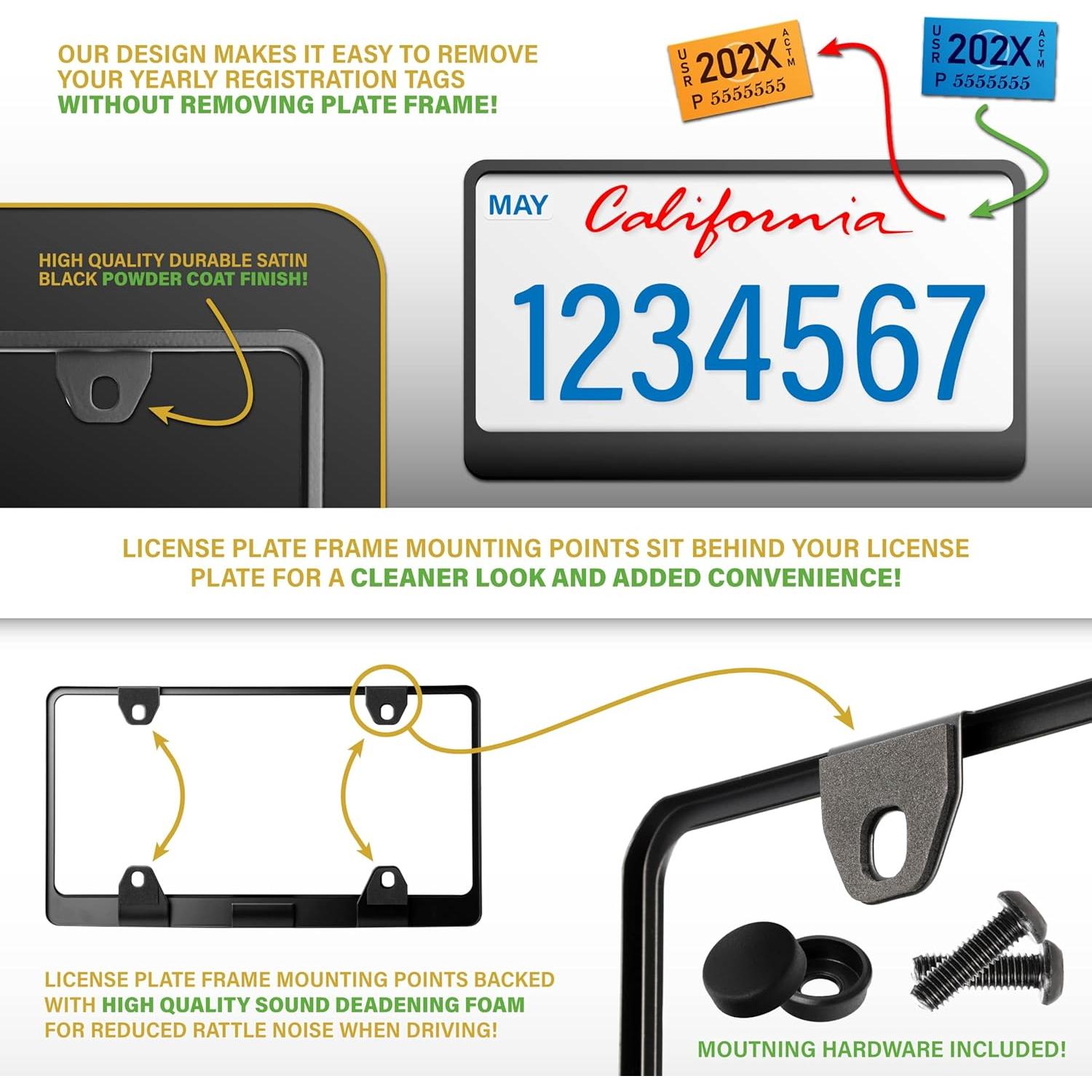 Marco de Placa de Licencia USR para Toyota Land Cruiser 1951-2025