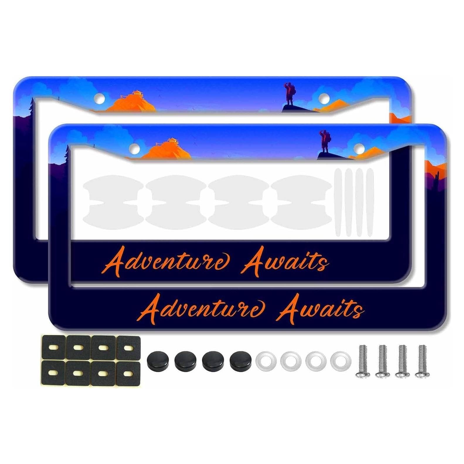 Marco de Placa de Licencia Pirffii LPF Aventura Azul Universal