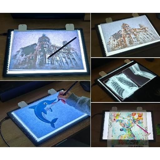 Caja de Luz LED Elice A4 para Calcar y Dibujar, Brillo Ajustable