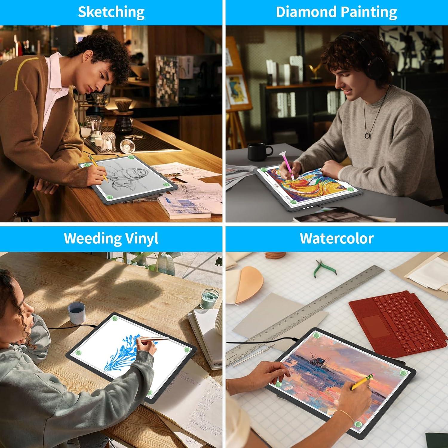 Tabla de Luz LED A4 Phylosal, Super Brillante, Negro