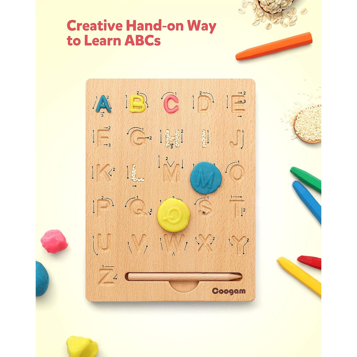 Tablero de Trazado de Letras de Madera Coogam 21.1x16 cm