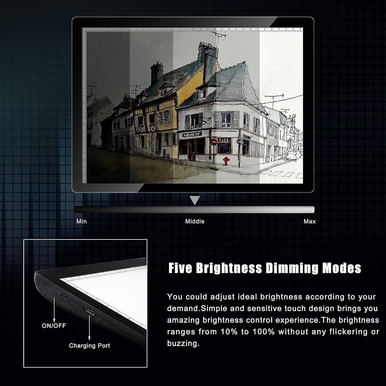 Tablero de Luz A4 TOHETO Inalámbrico LED Recargable