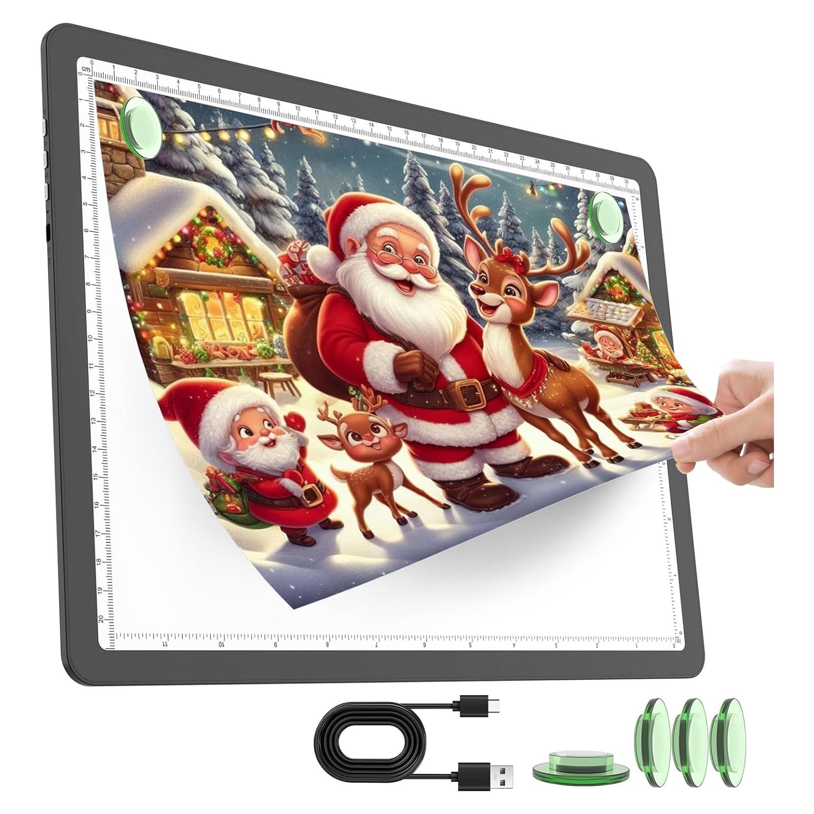 Almohadilla de Luz A4 TOHETO Recargable LED 9000 Lux Negra