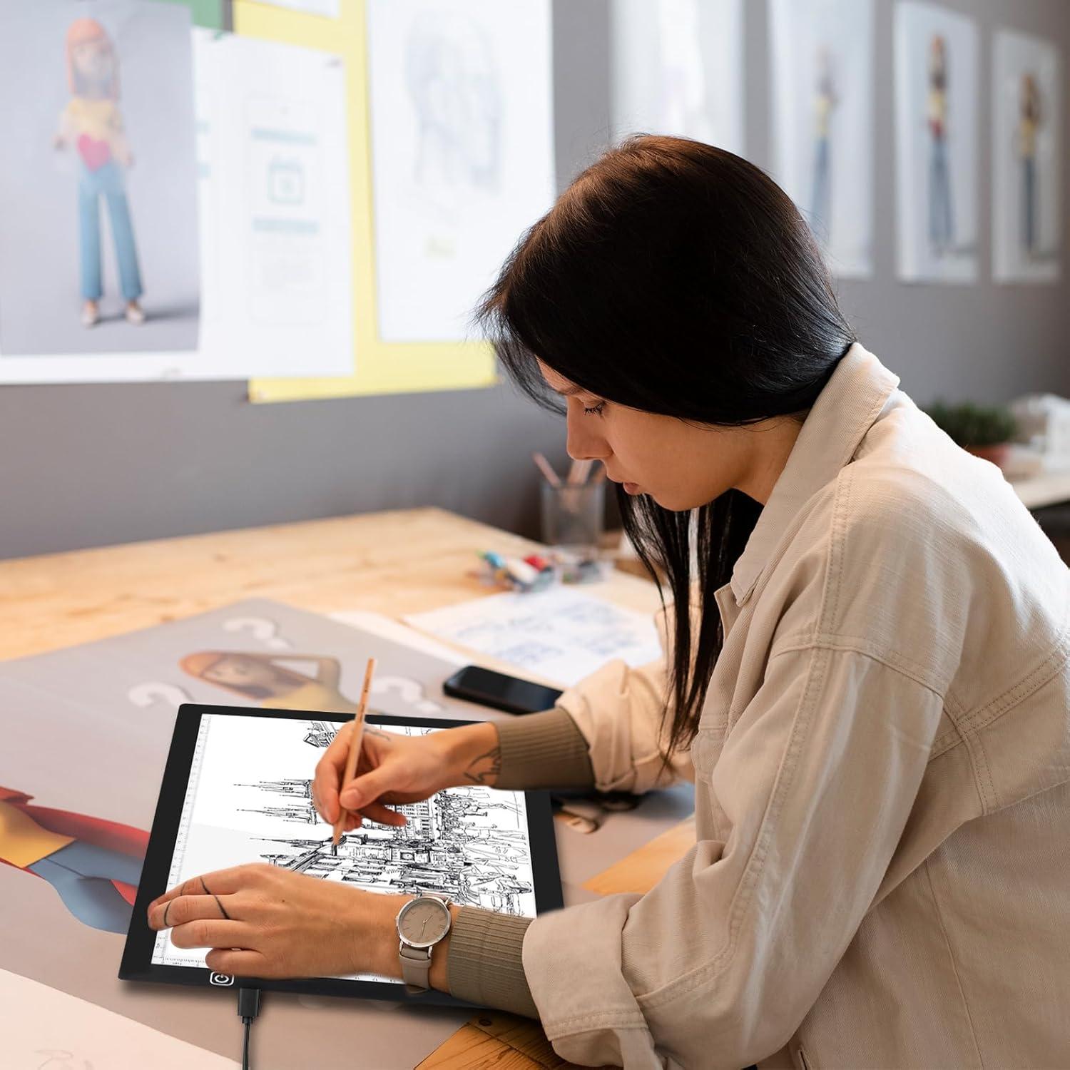 Almohadilla de Luz LED A4 Dorhui con Herramientas de Vinilo