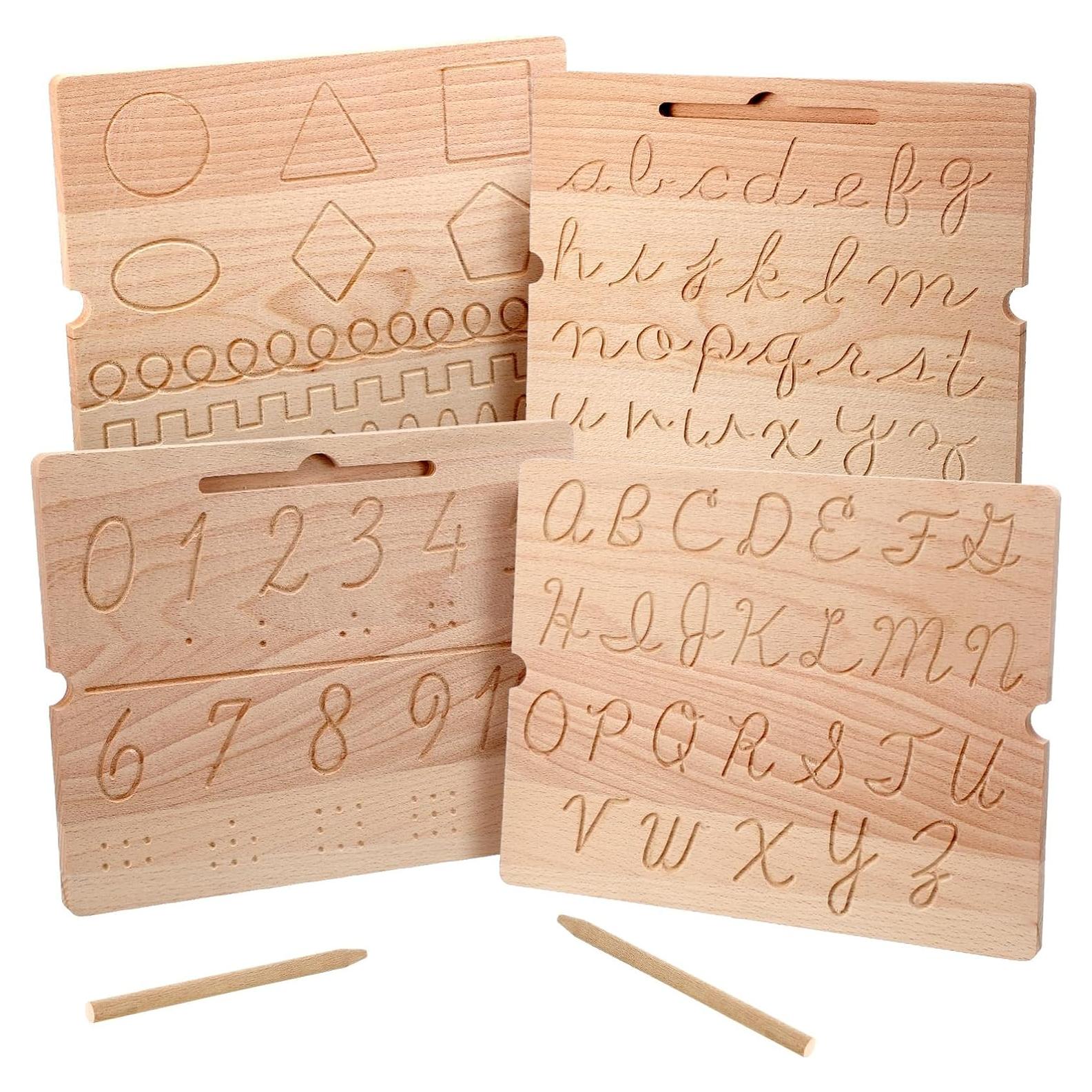 Tablero de Trazado de Letras y Números MotiMind Doble Cara