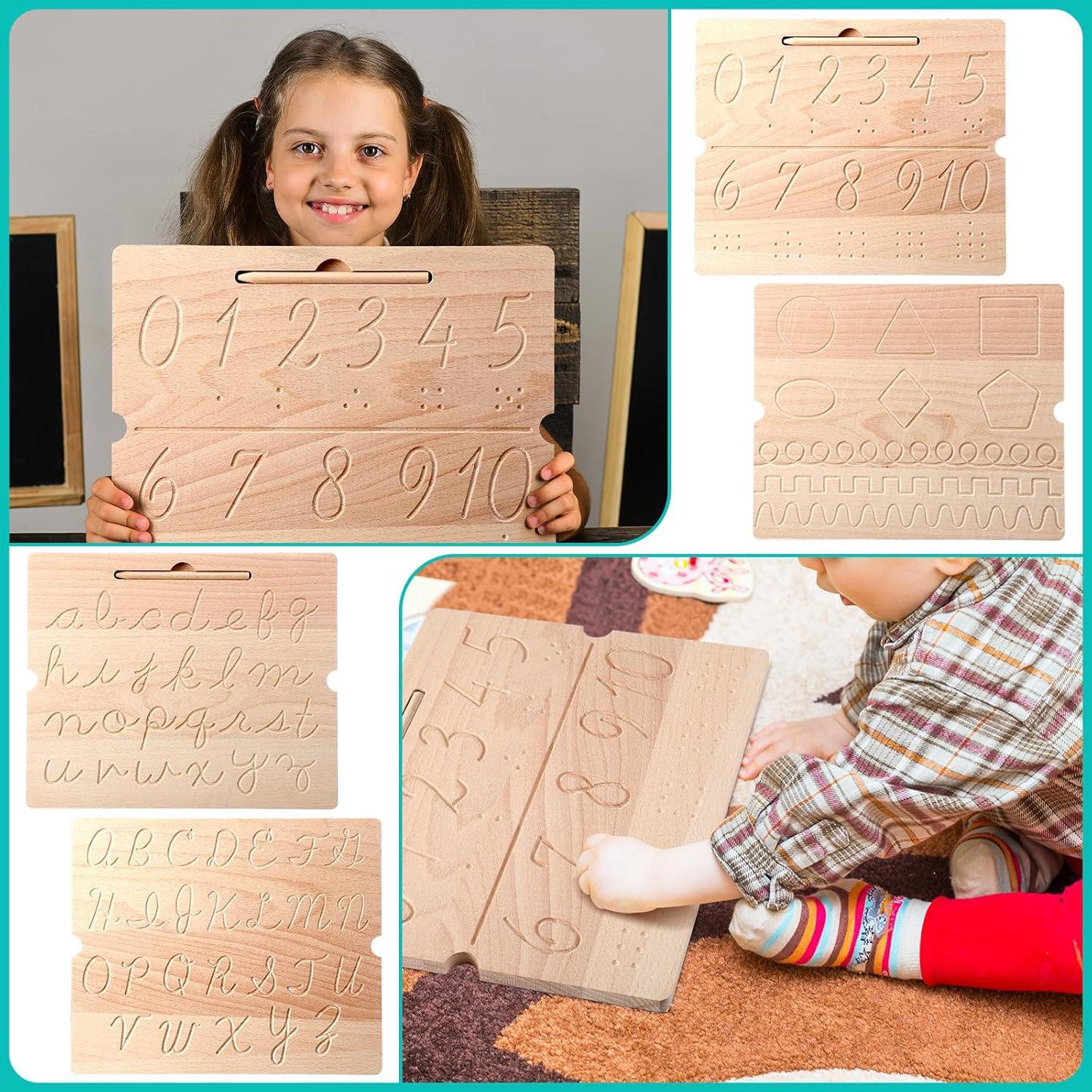 Tablero de Trazado de Letras y Números MotiMind Doble Cara