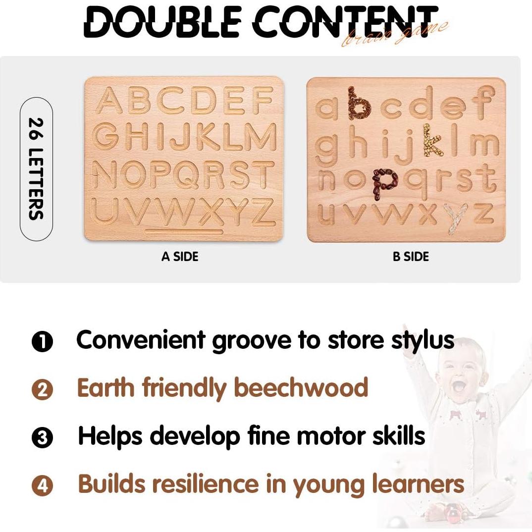 Tablero de Trazado de Letras de Madera JETM.HH 24x20 cm