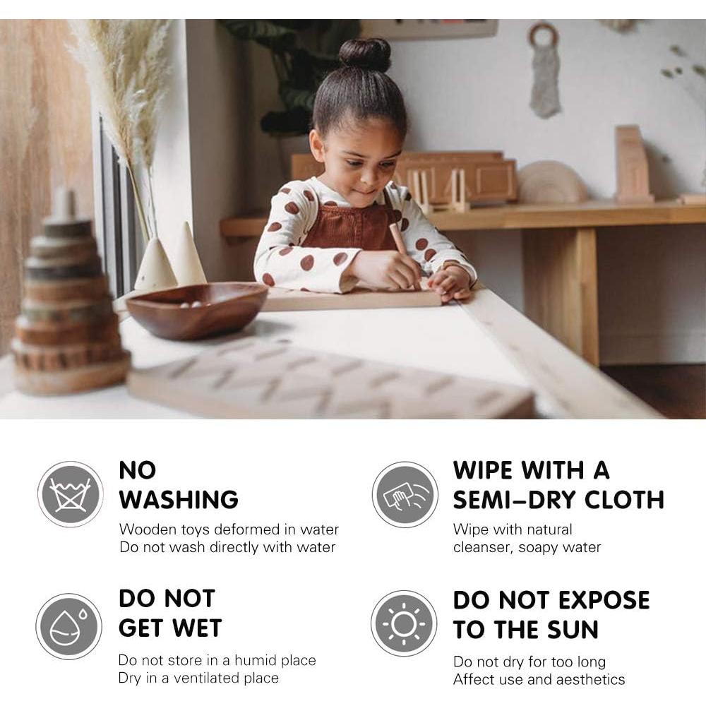 Tablero de Trazado de Letras de Madera JETM.HH 24x20 cm