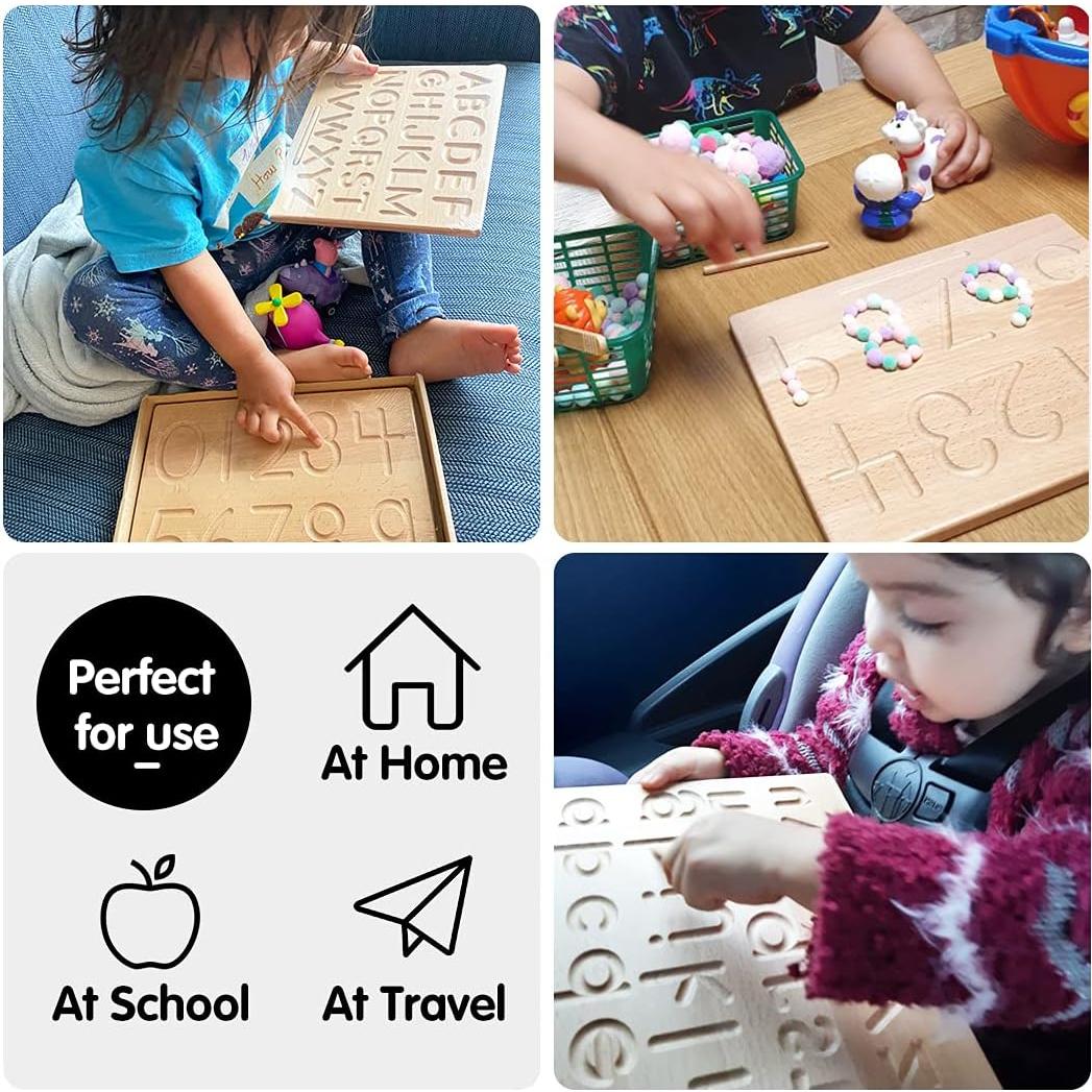 Tablero de Trazado de Letras de Madera JETM.HH 24x20 cm