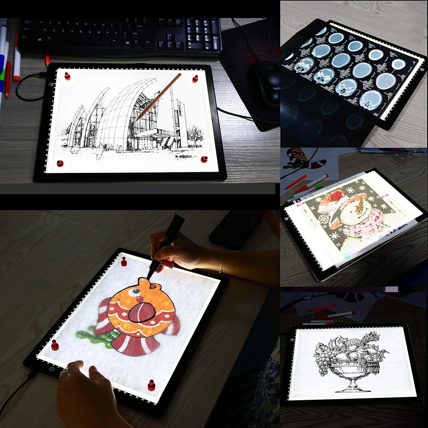 Caja de Luz LED Portátil A4 TOHETO Brillo Ajustable USB-C