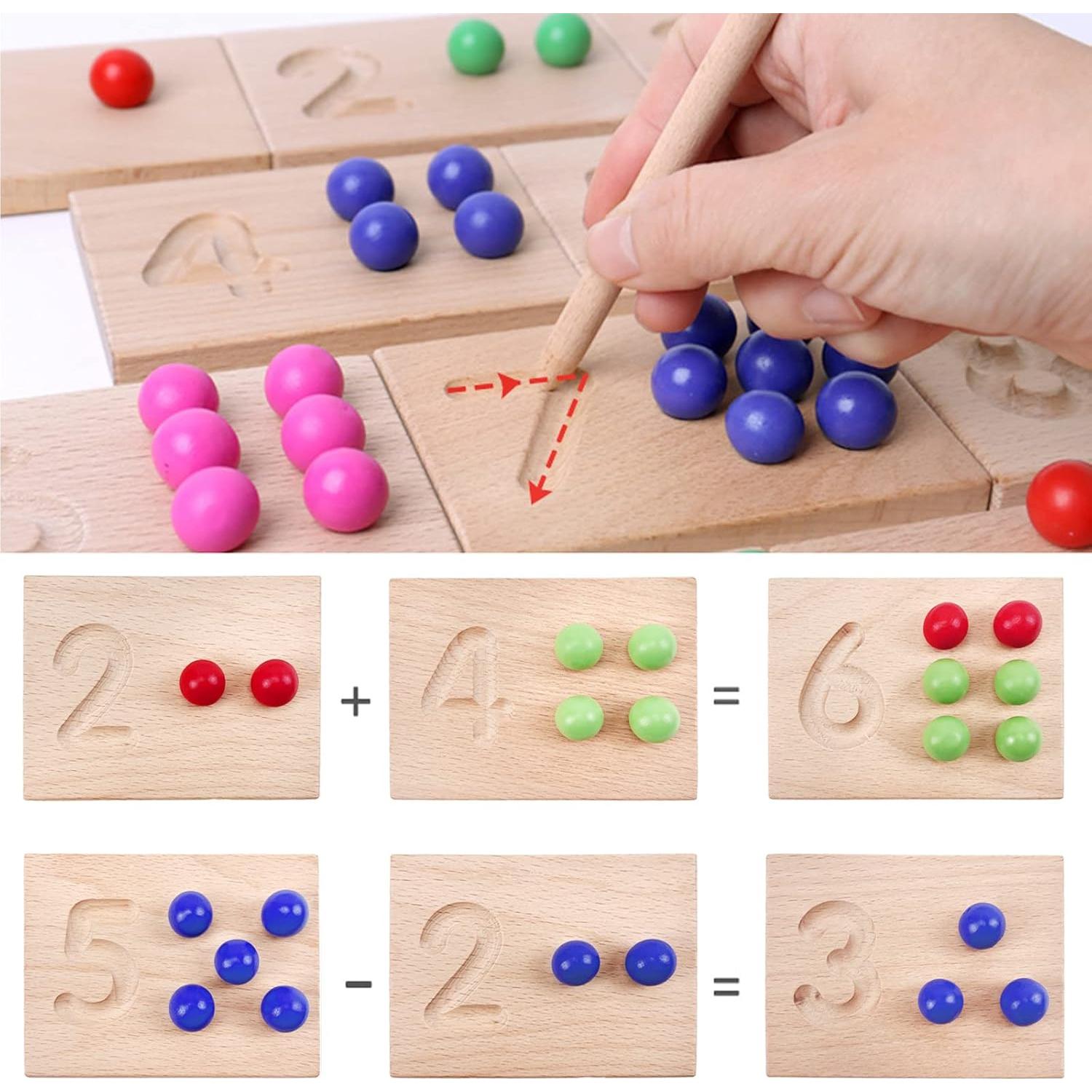 Juego de Tablero de Trazado de Números de Madera Twood