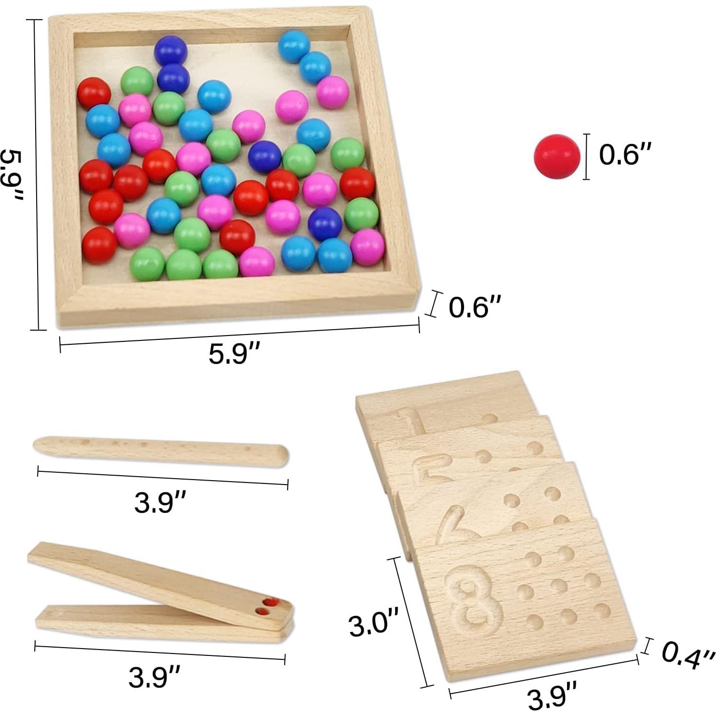 Juego de Tablero de Trazado de Números de Madera Twood