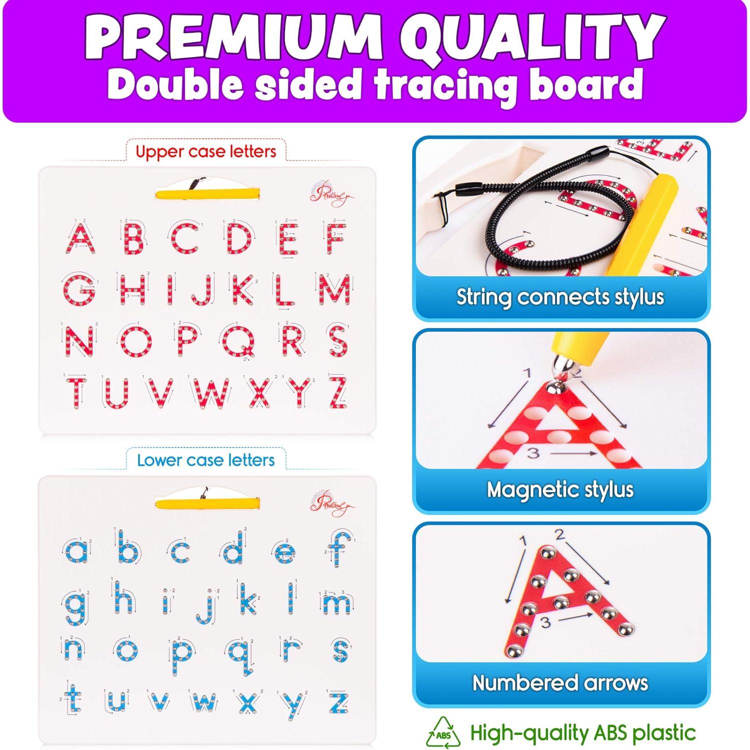 Tablero Magnético de Trazado ABC Povitrulya 31.75cm Doble Cara