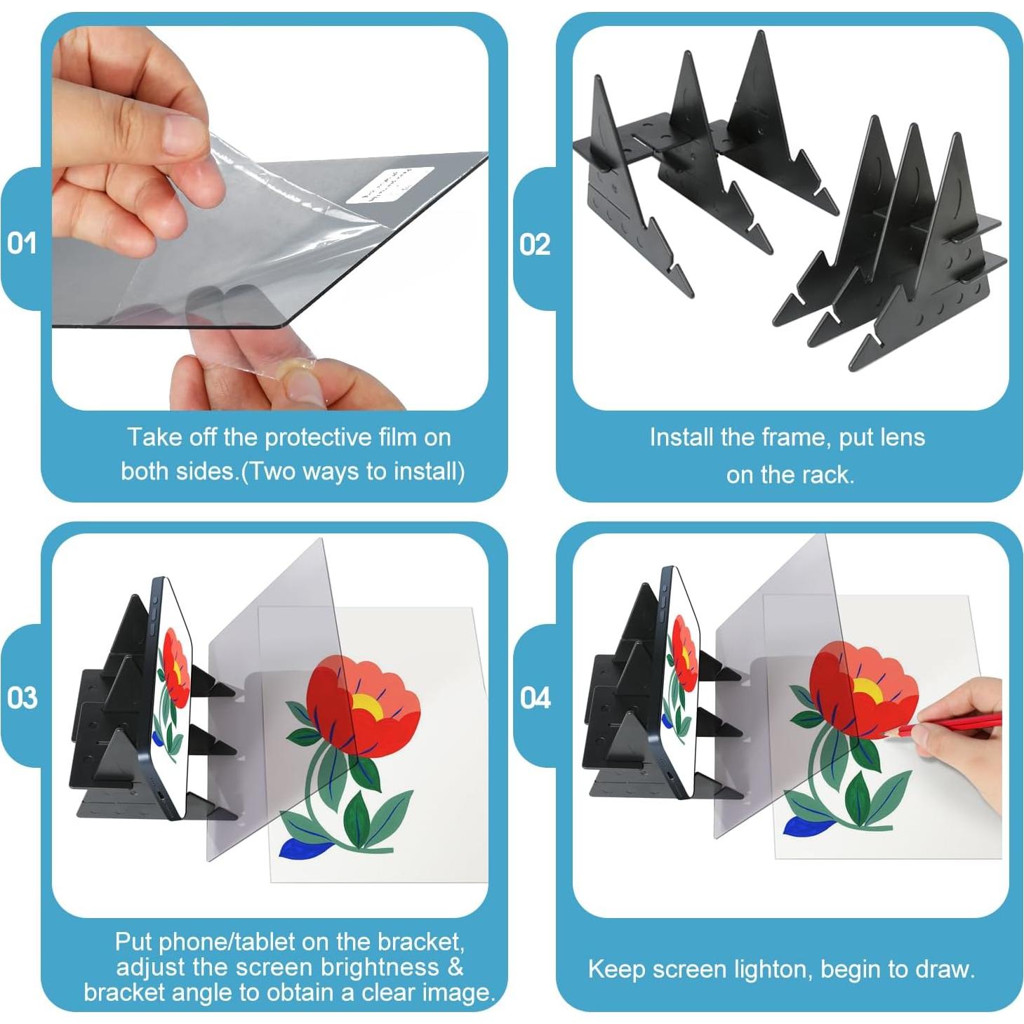 Tablero de Dibujo Óptico Fawnovey 20.3x14 cm para Artistas