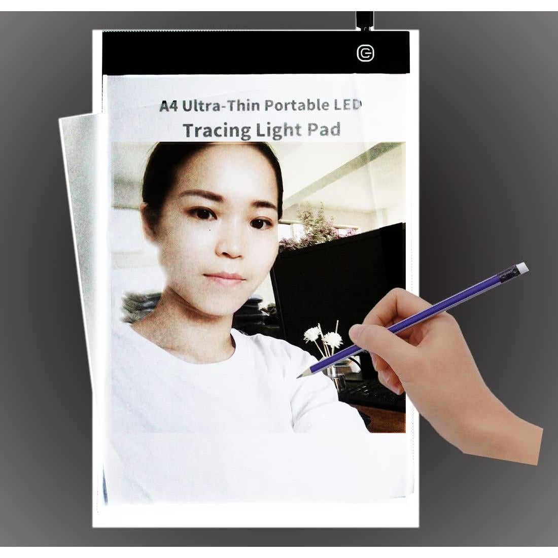 Caja de Luz LED A5 Portátil Sesyomr Dimmable USB 24x15cm