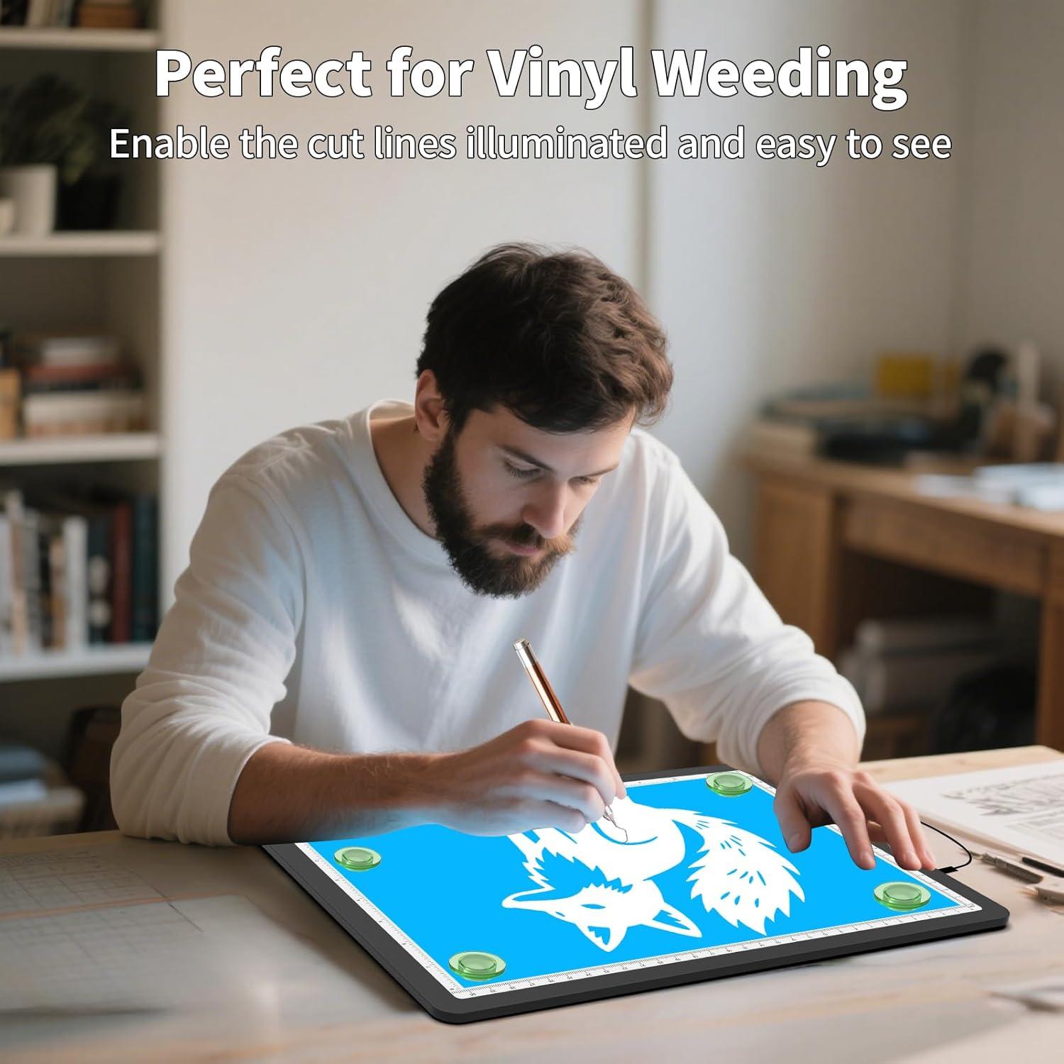 Mesa de Luz LED Elice A4 para Calcar y Dibujar - Negra