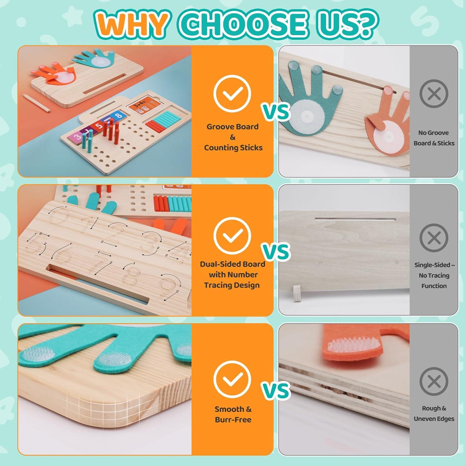 Juguete de Aprendizaje Matemático Montessori JAiiMen 30x15cm