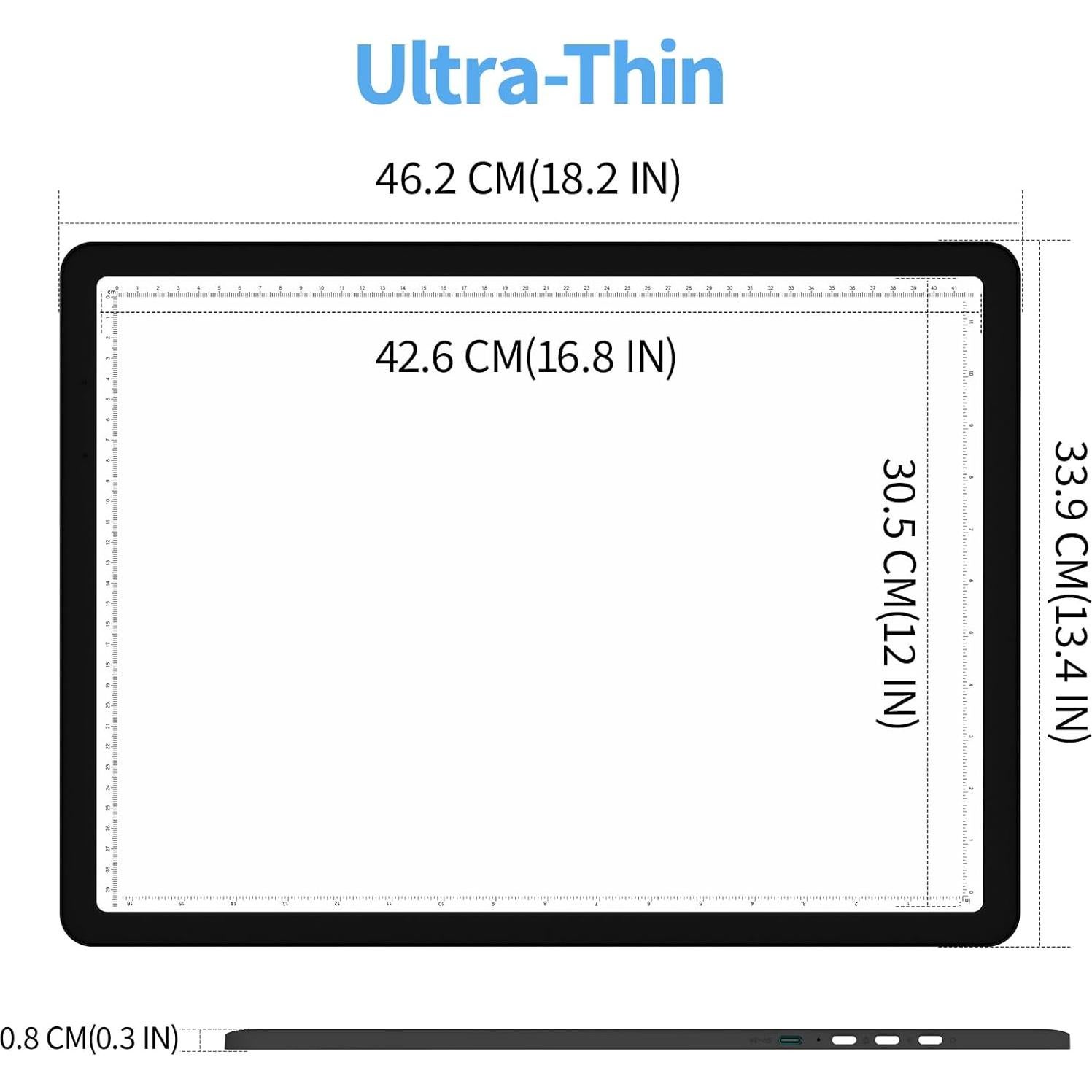 Tabla de Luz A3 KOBAIBAN con Brillo Ajustable y USB-C