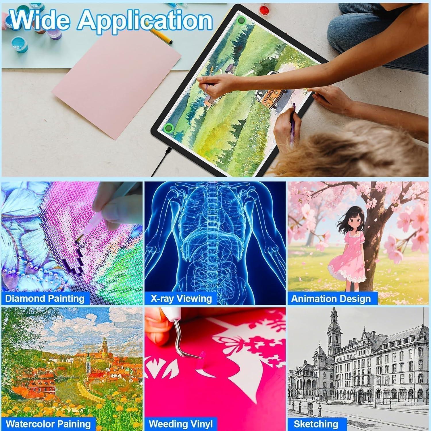 Tabla de Luz A3 KOBAIBAN con Brillo Ajustable y USB-C